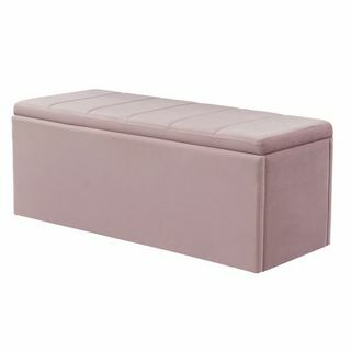 الموطن Pandora Velvet Ottoman - وردي