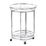 Southern Enterprises Cressida Bar Cart - كروم