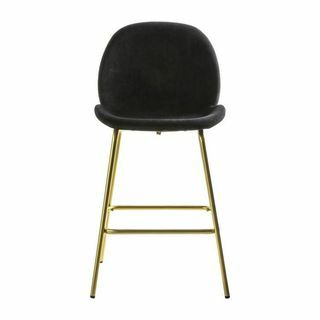 Abi Velvet Bar Stools باللون الأسود