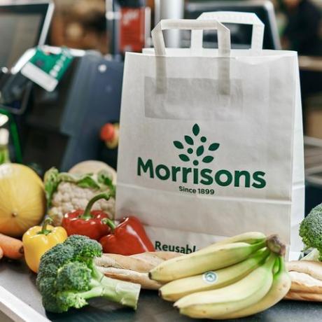 الأكياس الورقية القابلة لإعادة الاستخدام - تقدم شركة Morrisons لنا الأكياس الورقية ذات النمط في محاولة لتقليل استخدام البلاستيك