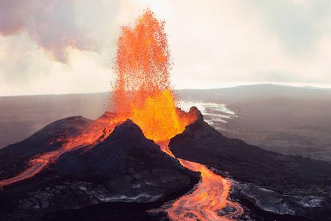 بركان kilauea، إلى داخل، براكين هاواي حديقة وطني، hawaii