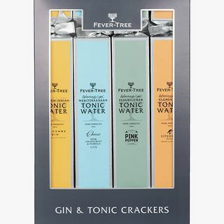 Fever-Tree Gin and Tonic Pairing Crackers ، صندوق من 4 ، 5cl & 150ml