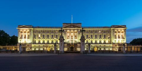 الزاوية العريضة، ِحظ، بسبب، قصر buckingham، إلى، الغسق، إلى داخل، لندن، Greater London، england، UK.